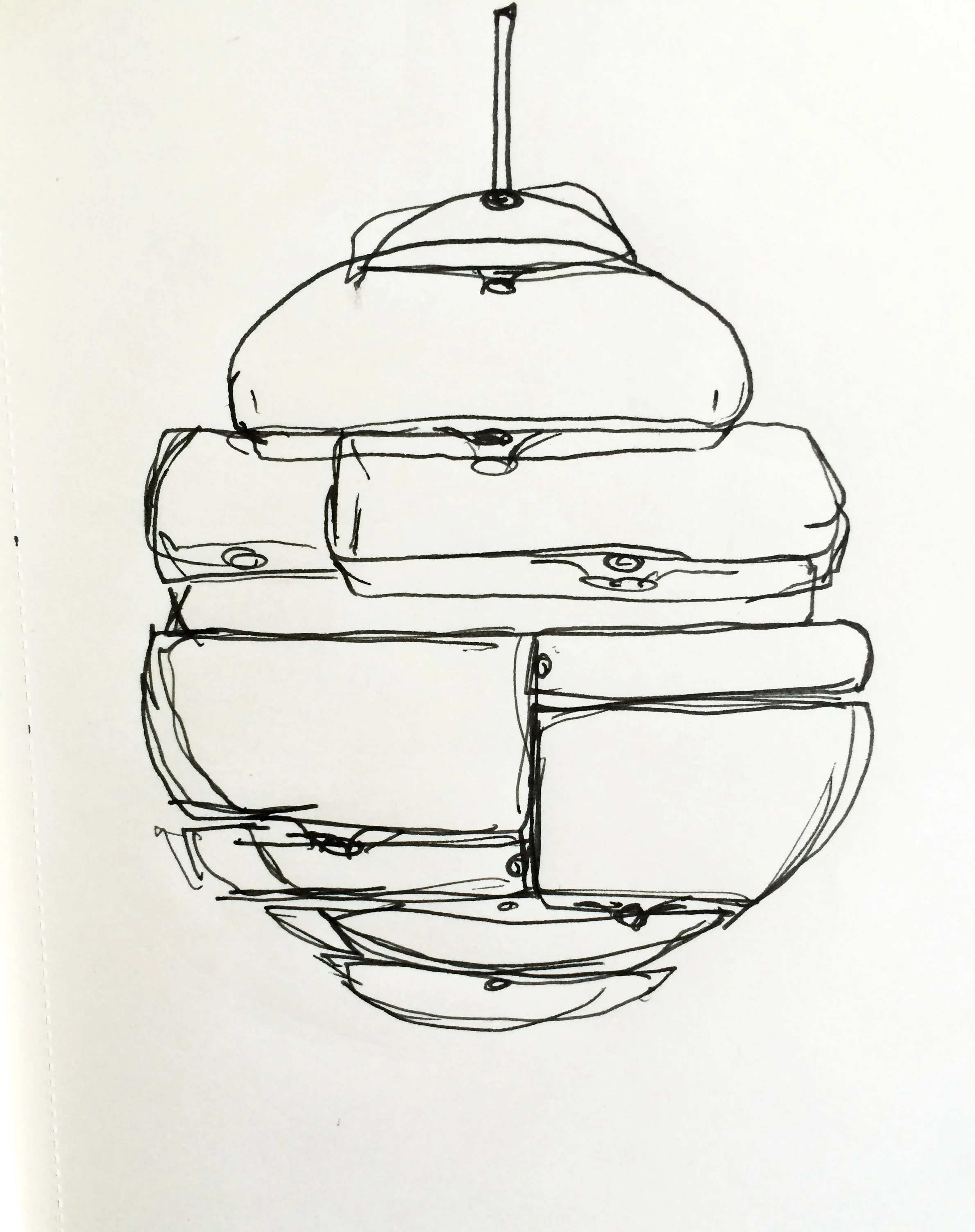 Shop Sketch of 'Glass Building Blocks'