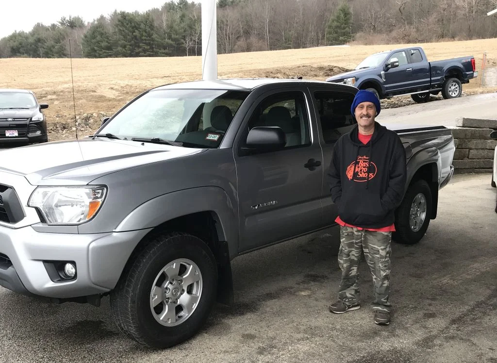 Mike is so happy with his new vehicle