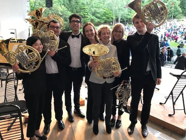 At the Pacific Music Festival. And as everyone found out today in the opening concert: this year's student orchestra ROCKS (French horns, coached by Sarah Willis, barely drowning out the competition).