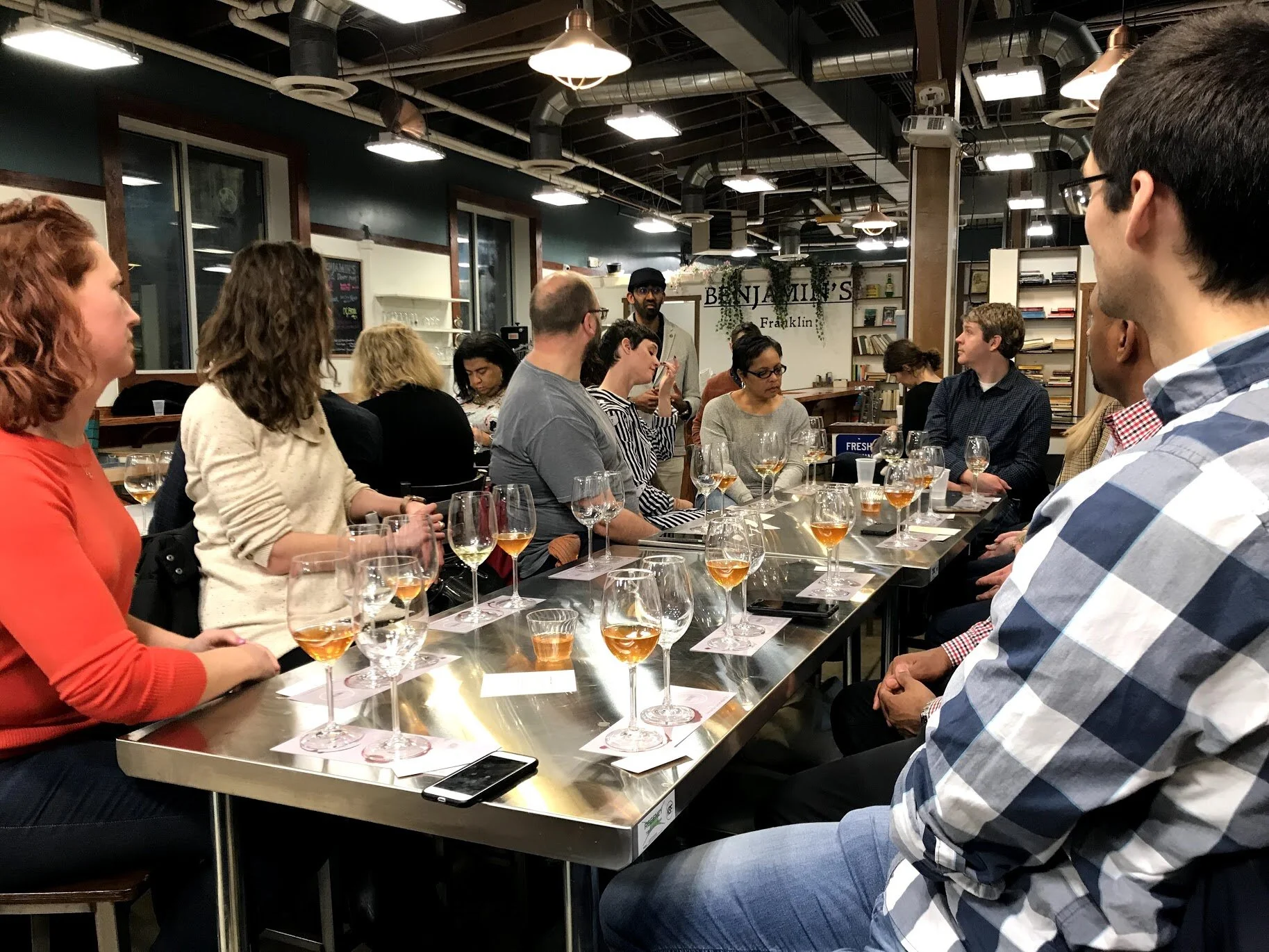 He teaches wine classes that are fun and informative.