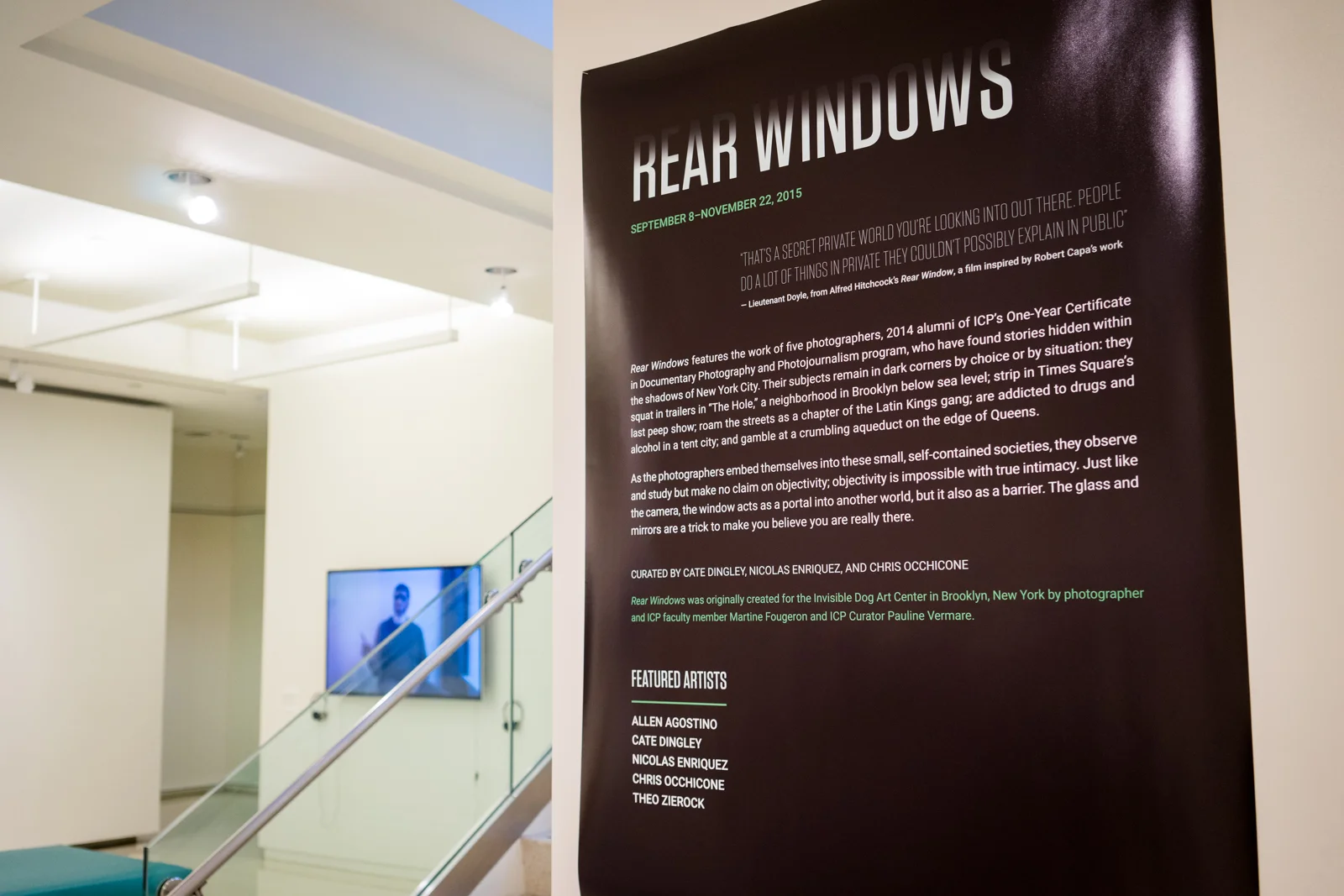 “Rear Windows” featuring Girl Under Glass at the International Center of Photography, New York 2015