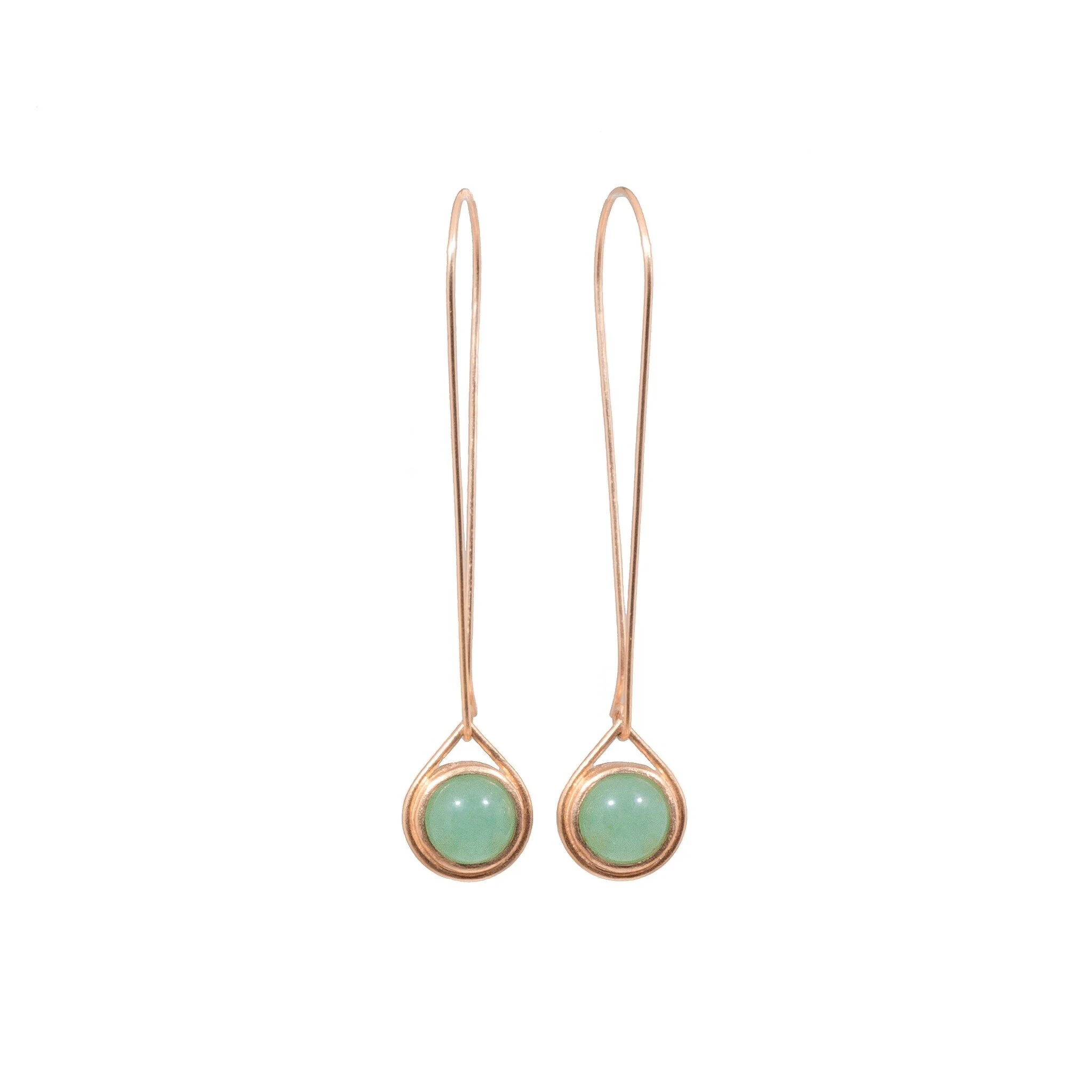 Gem Sphere Spinner Earrings in 14k Rose Gold — KATE EICKELBERG