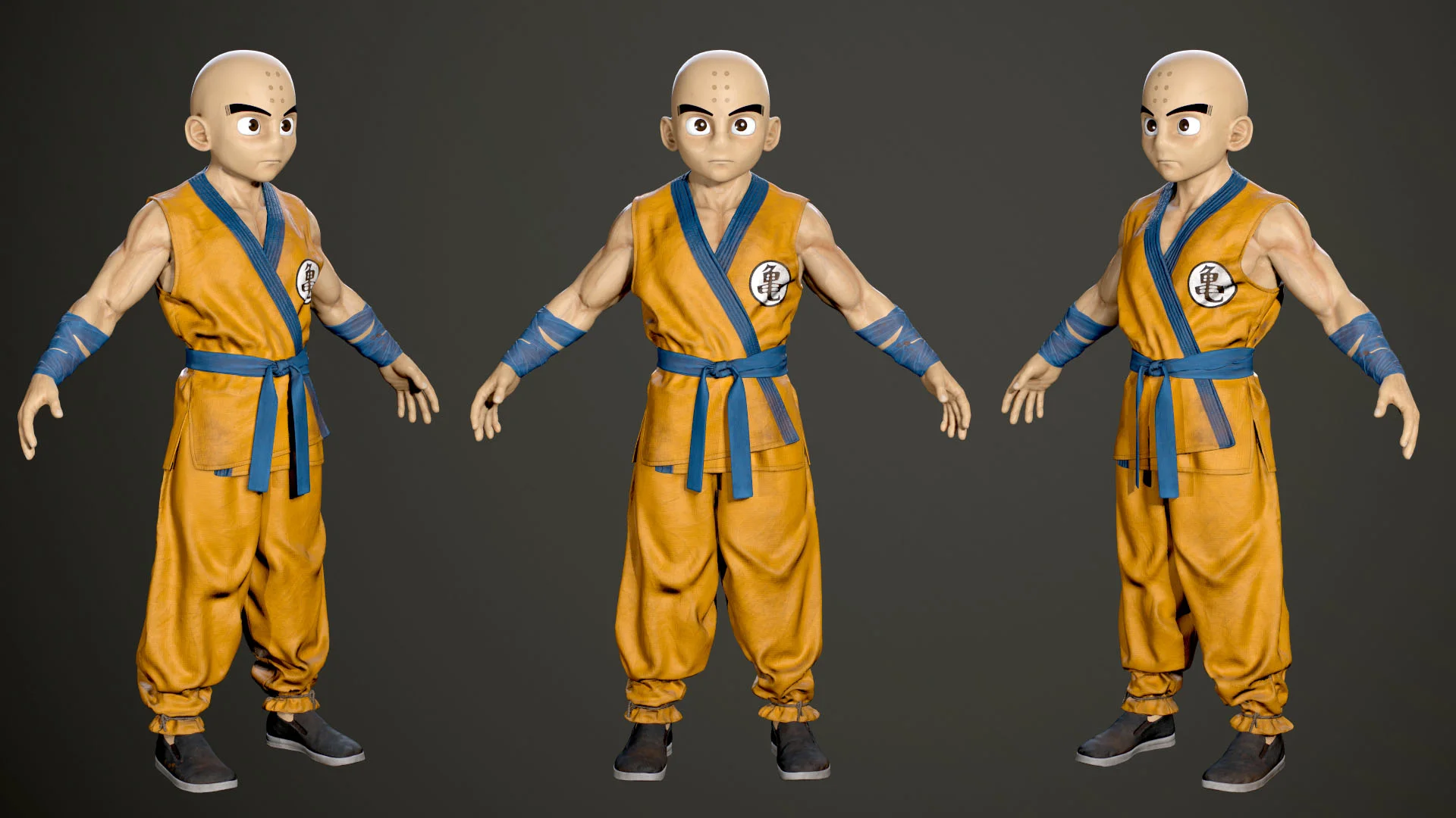 3D Character design - Krillin 04.jpg