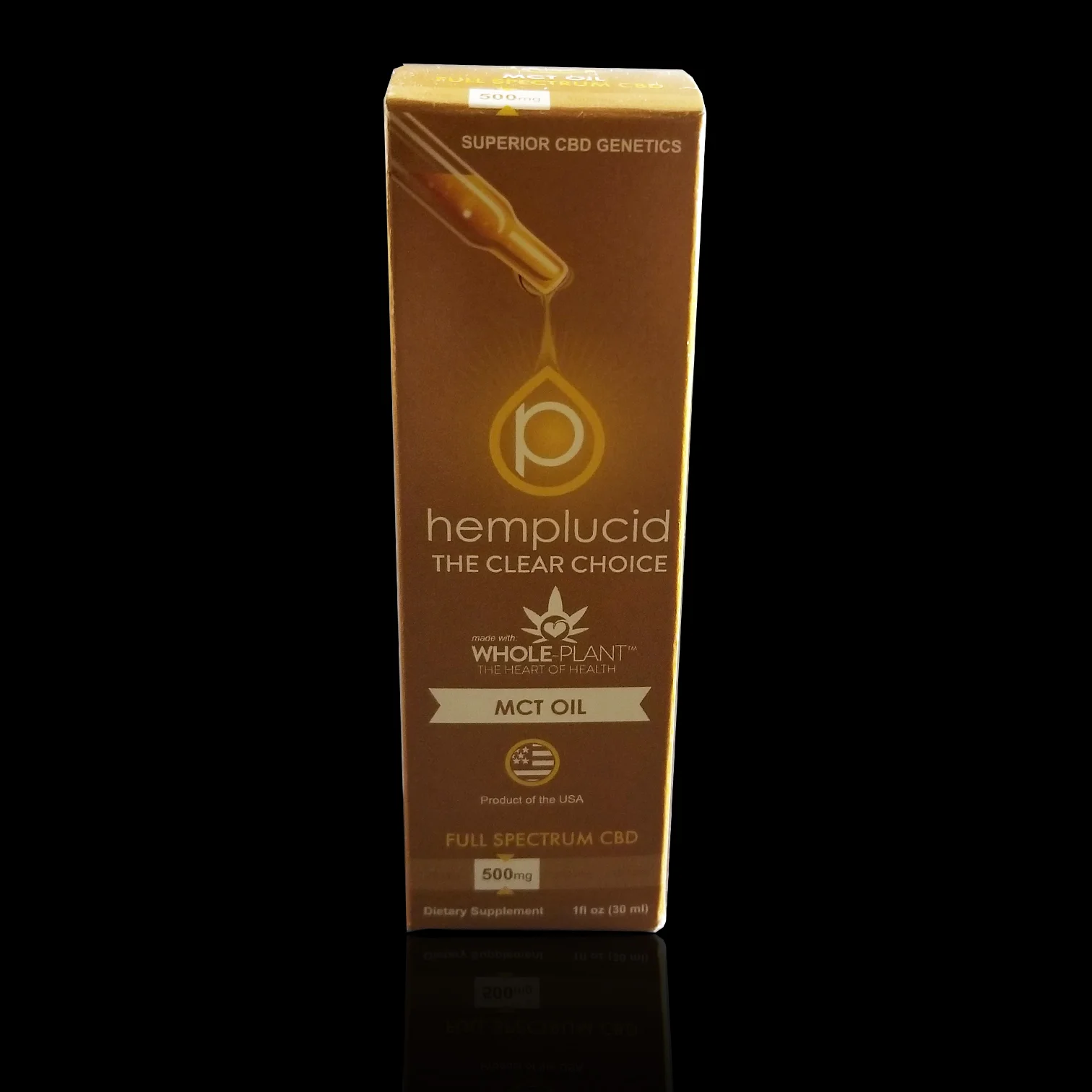 HEMPLUCID – MCT Oil, Dietary Supplement CBD: 500mg