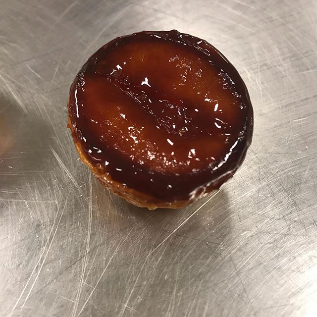 Our canap&eacute; version of the absolute classic tarte tatin. Tart apples, buttery puff and nutty caramel. Heaven in a bite