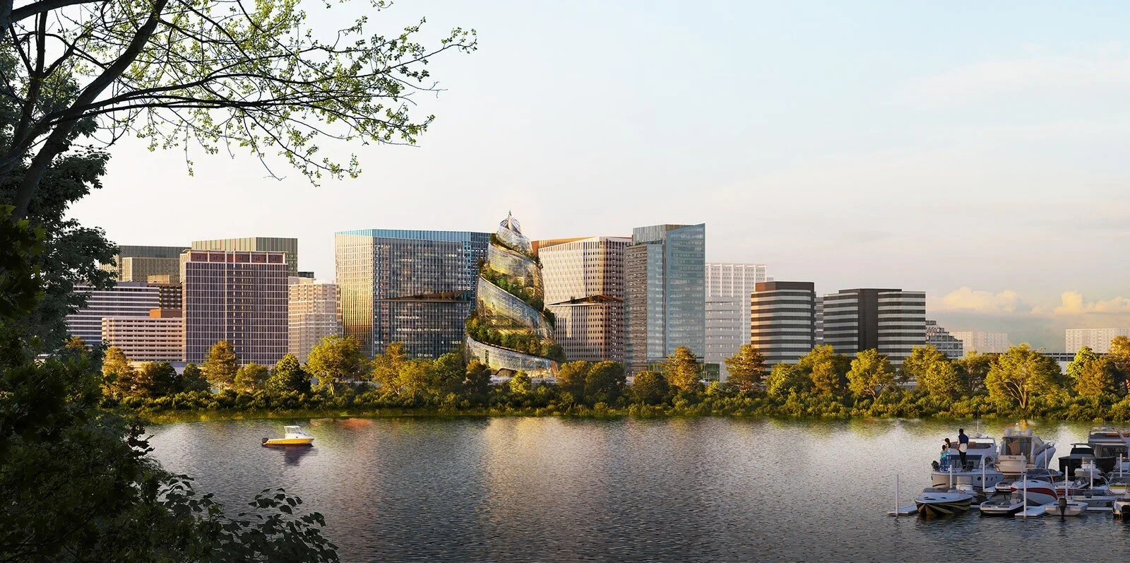 Amazon Unveils Nature-Infused HQ2 Design That Includes “The Helix”