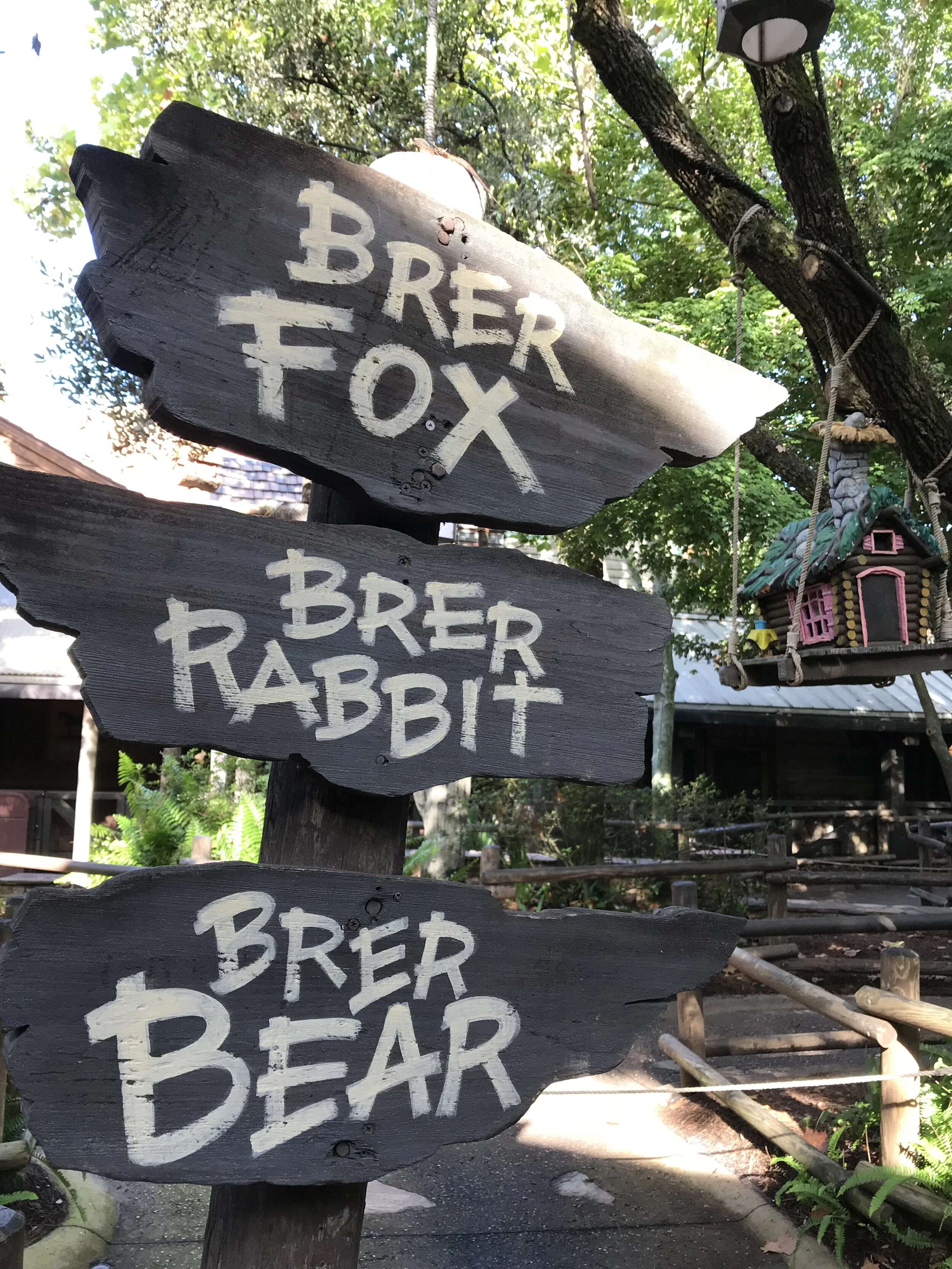 Splash Mountain Brer Fox, Brer Rabbit, Brer Bear Sign
