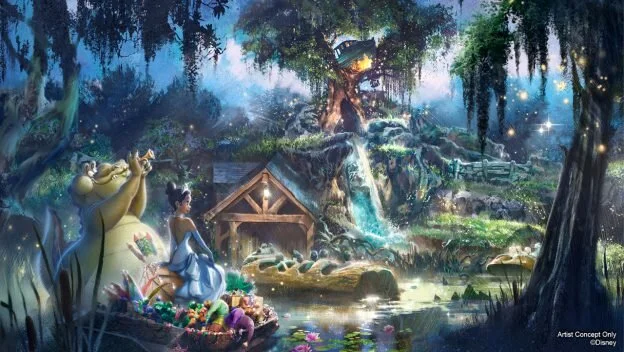 Artist Rendering of the new Splash Mountain Re-Imagining. Photo Credit: Disney
