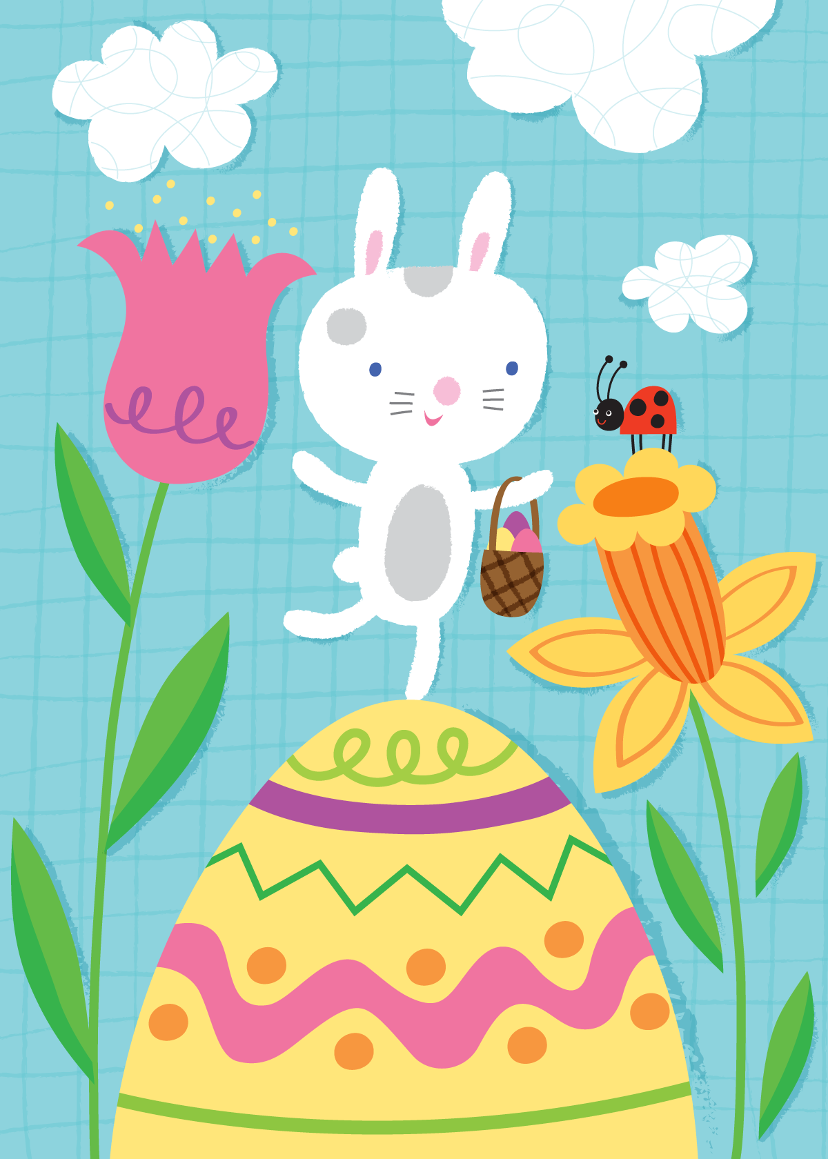 Cute Easter Bunny Greeting Card 