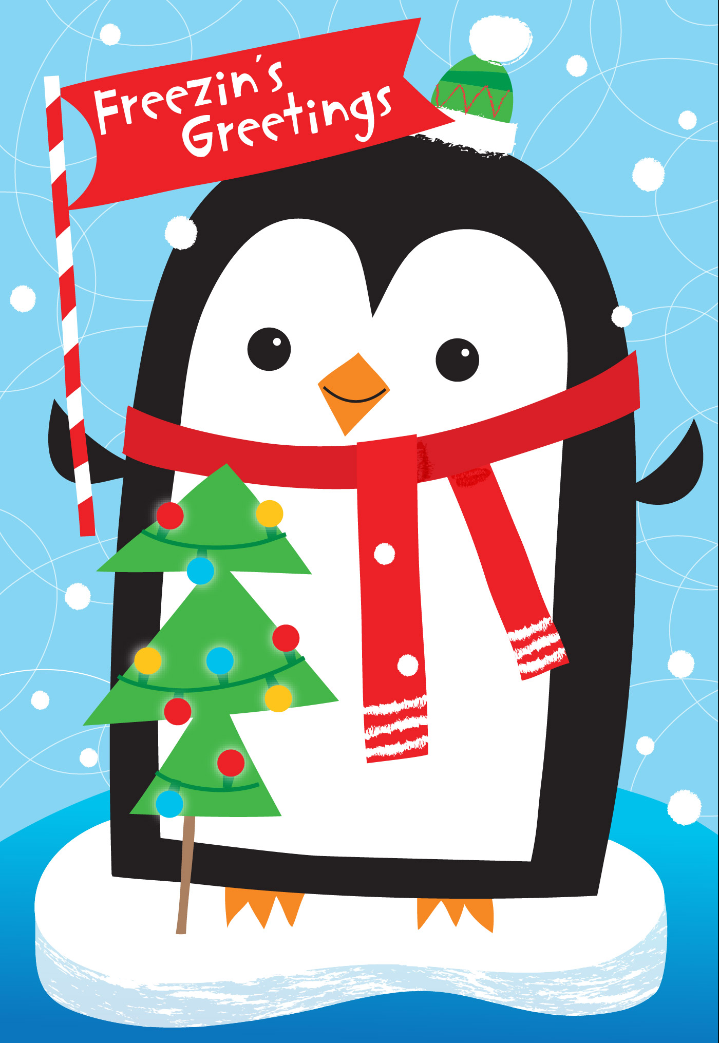 Cute Penguin Illustration for Hallmark