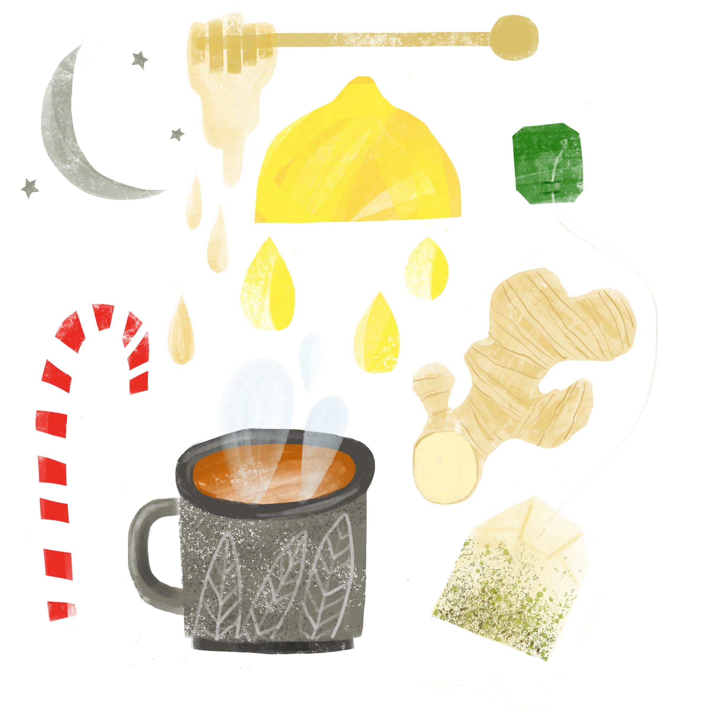 Ginger Tea Illustration 