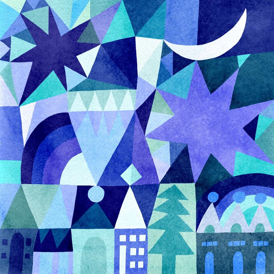 Winter Evening illustration