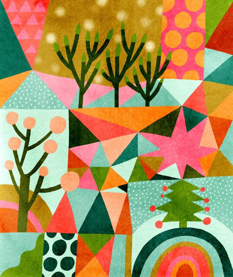 Abstract Autumn Trail Illustration