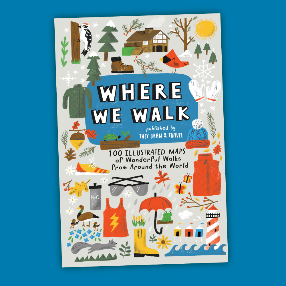 Cover - Where We Walk - Illustrated Book of Maps (click image to purchase)