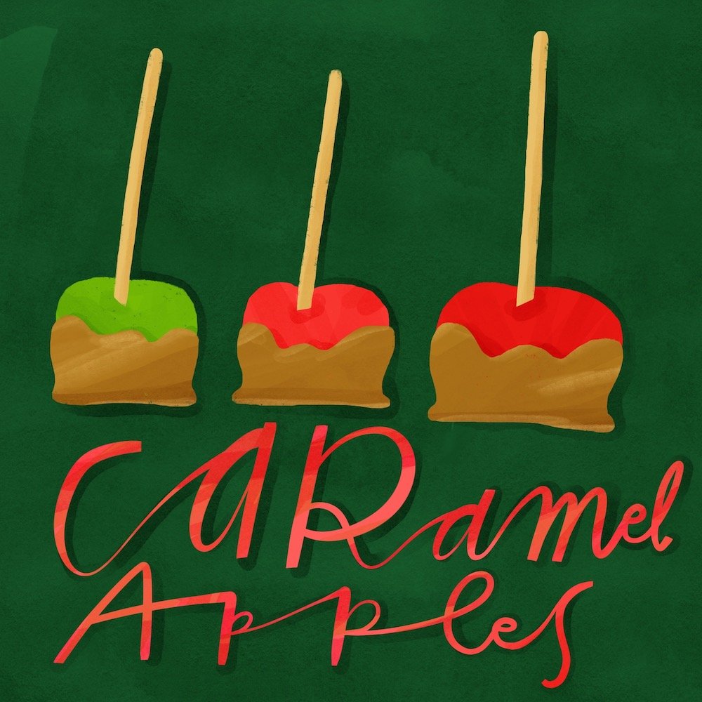 Caramel Apples Illustration