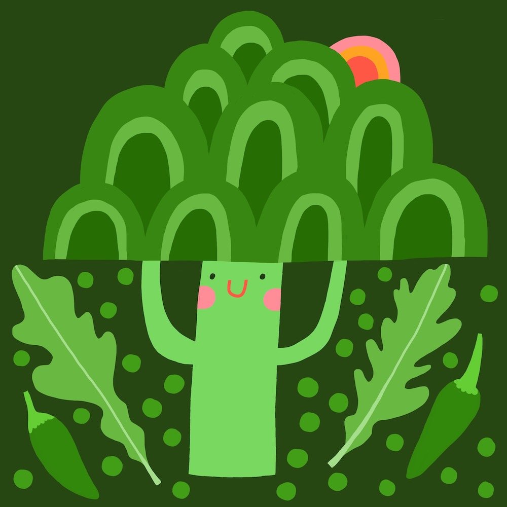 Cute Broccoli Illustration