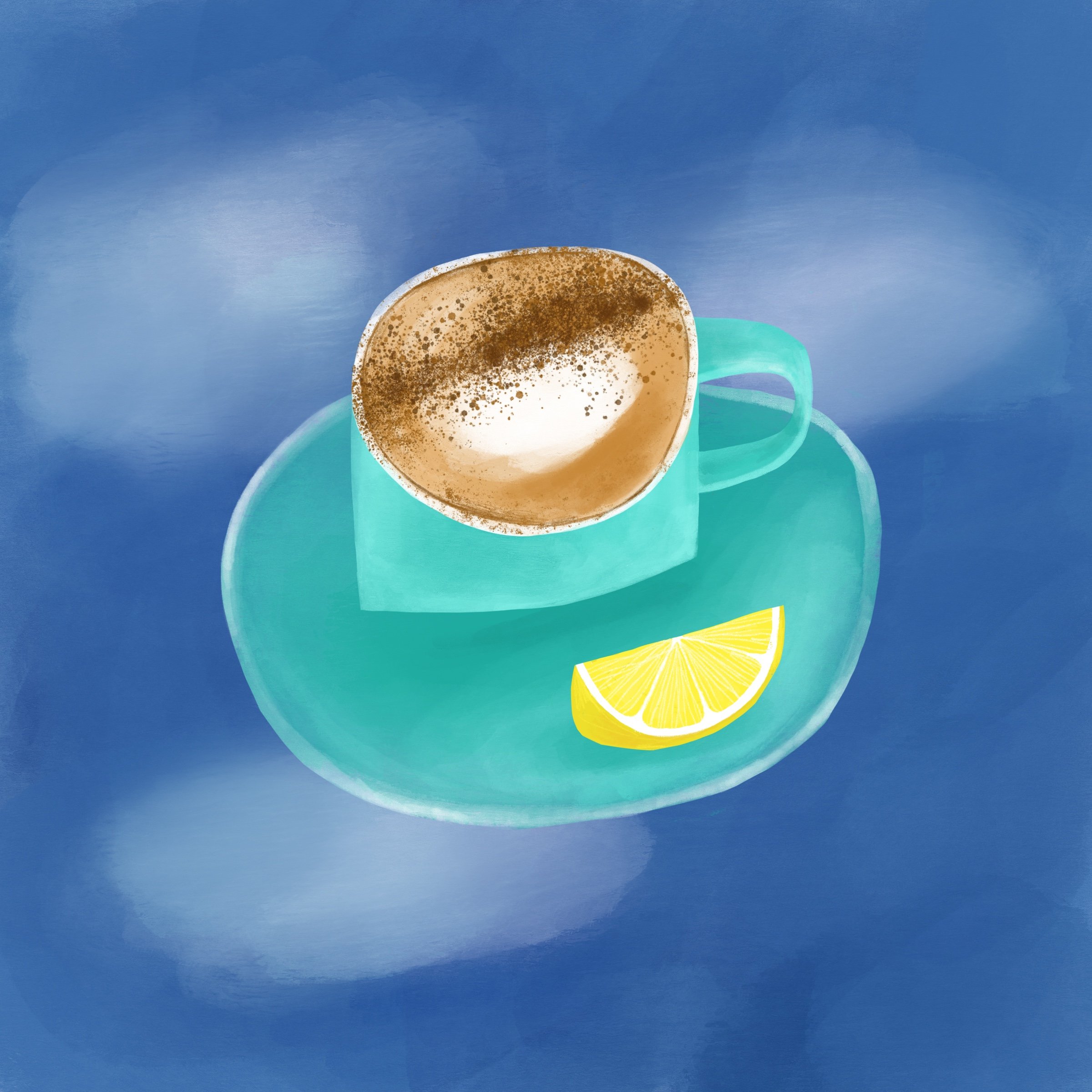 Illustrated cappuccino