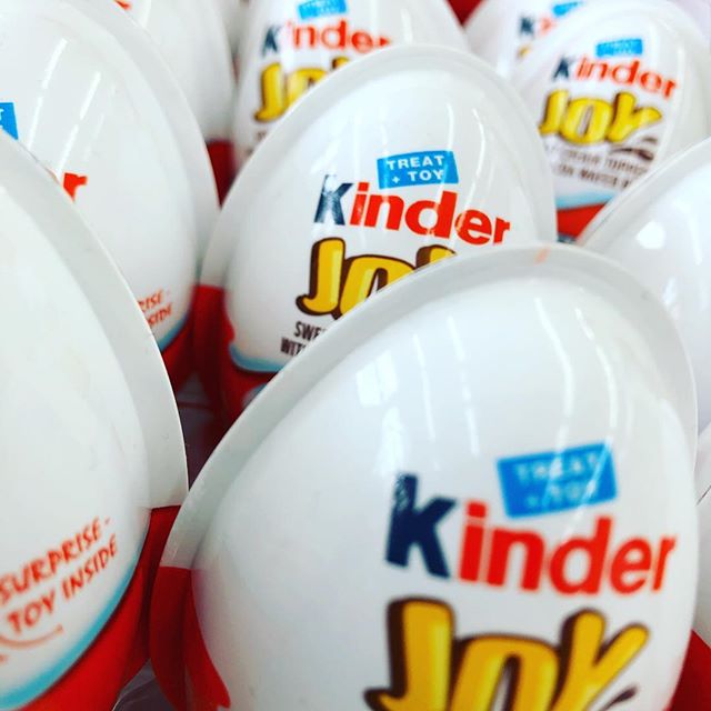 Look what we have this year 👀! Finally approved for sale in the USA, we&rsquo;ve stocked up! #kinderjoy #kinderegg #thecandycorner #lifeisshorteatcandy