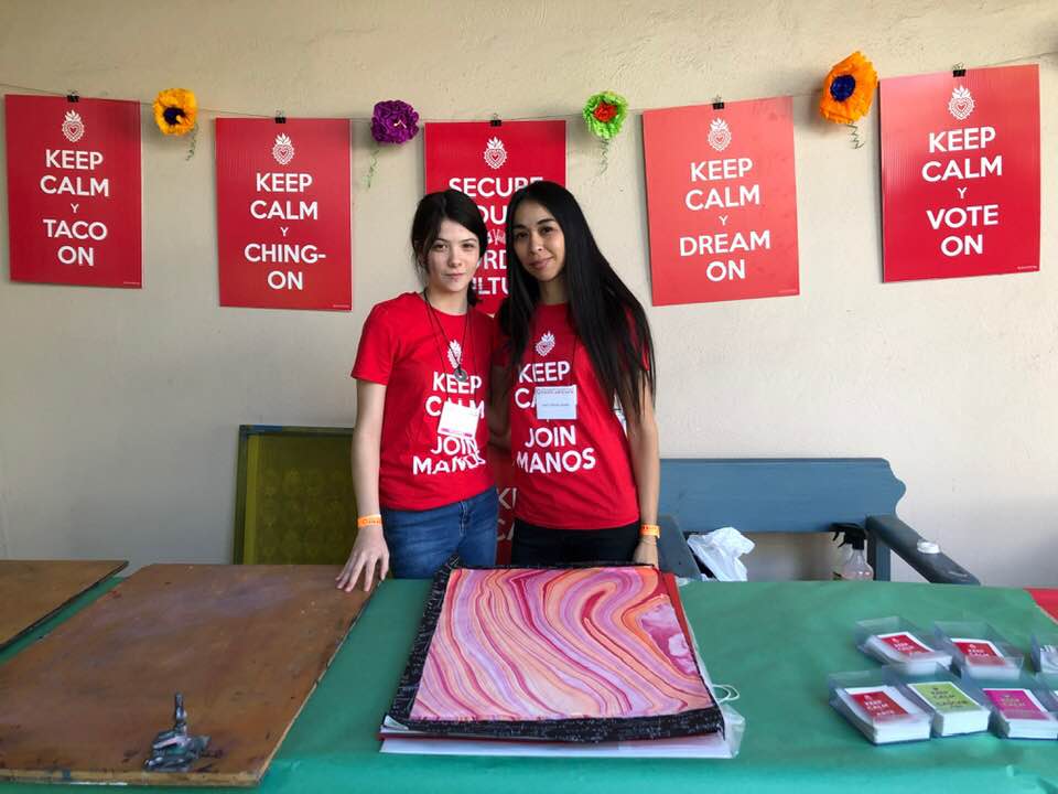  @ Southwest School of Art’s 2019 Fiesta Arts Fair with help from printmaker extraordinaire Lacey Bibiana Mills, Lauri Jones and her daughter Boston, Dina Wooten, “el logoso” Edgar Ortiz and with Enormous Thanks to Chad Dawkins and Paula Owen. 