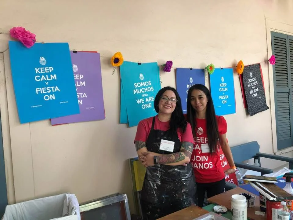 @ Southwest School of Art’s 2019 Fiesta Arts Fair with help from printmaker extraordinaire Lacey Bibiana Mills, Lauri Jones and her daughter Boston, Dina Wooten, “el logoso” Edgar Ortiz and with Enormous Thanks to Chad Dawkins and Paula Owen.
