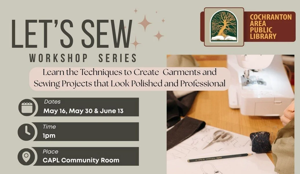 Let's Sew Workshop Series - Cochranton Area Public Library