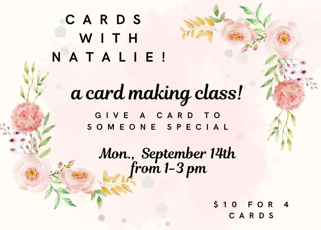 Cards with Natalie - Margaret Shontz Memorial Library