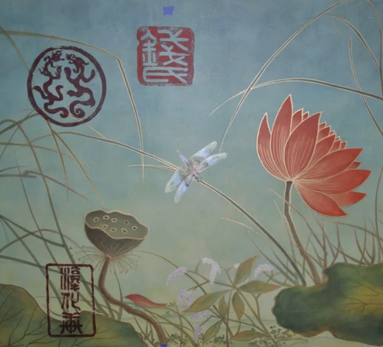 P.F. Chang’s Mural with Dragonflies