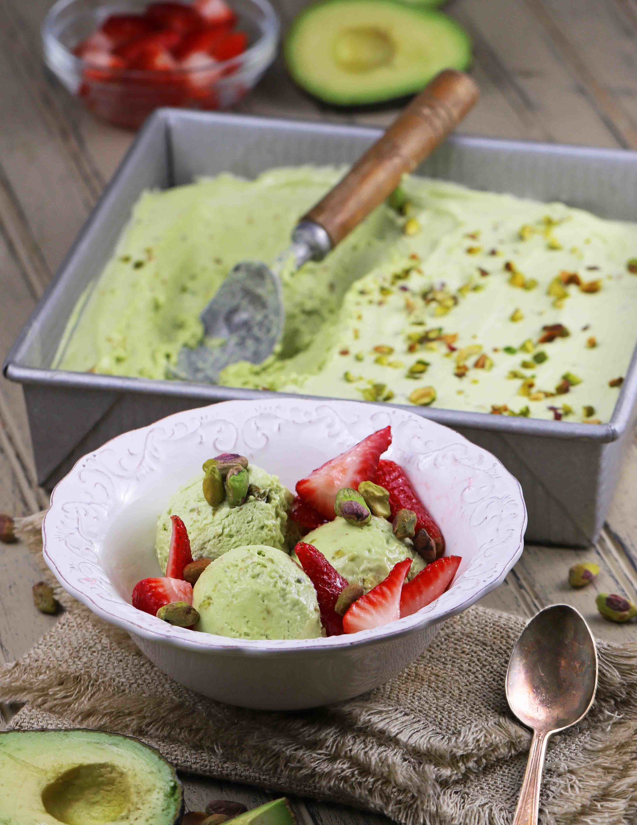 AVOCADO & PISTACHIO ICE CREAM