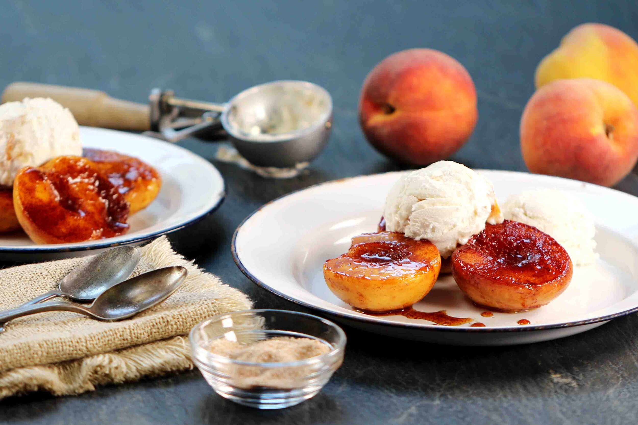 CARAMELIZED PEACHES