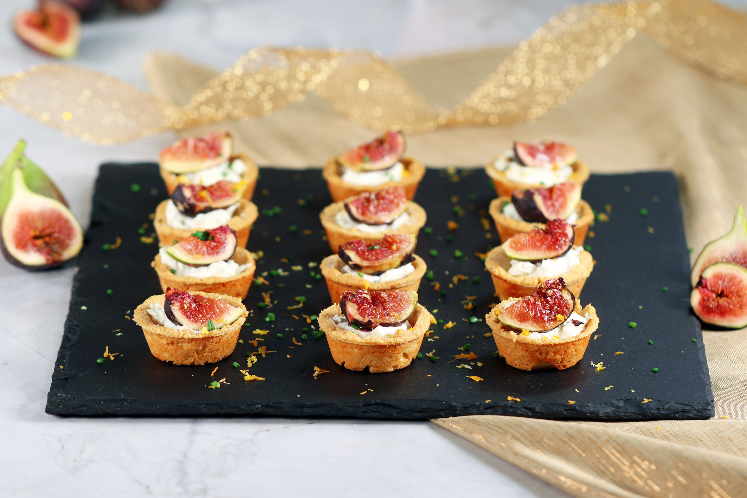GOAT CHEESE &amp; FIG TARTLETS