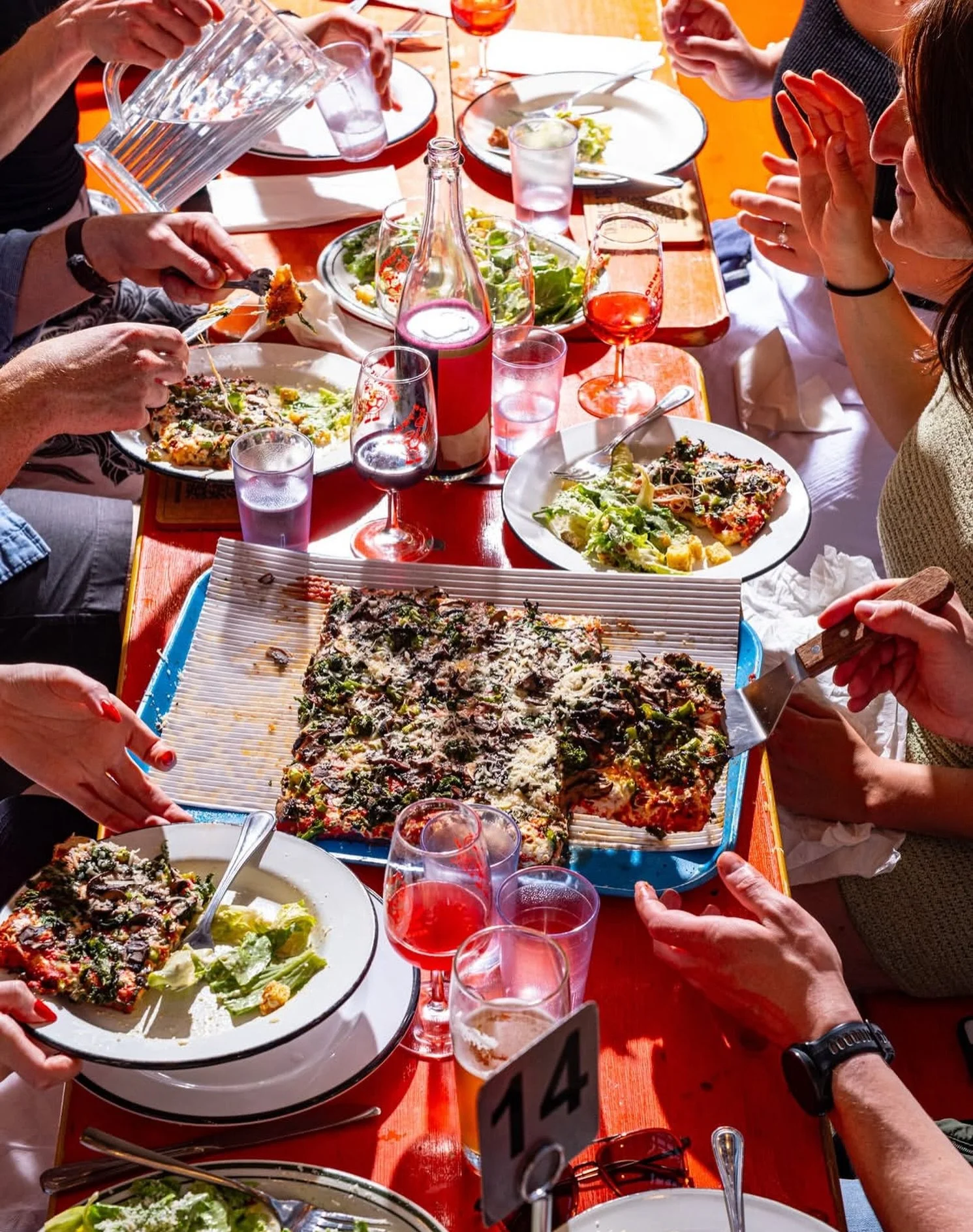 This is a reminder that nothing beats sharing pizza &amp; wine with friends and that you can make a reservation via the link in our bio + appreciation for the gorgeous photos @scottsuchman took for @imbibe ✨🍷🍕