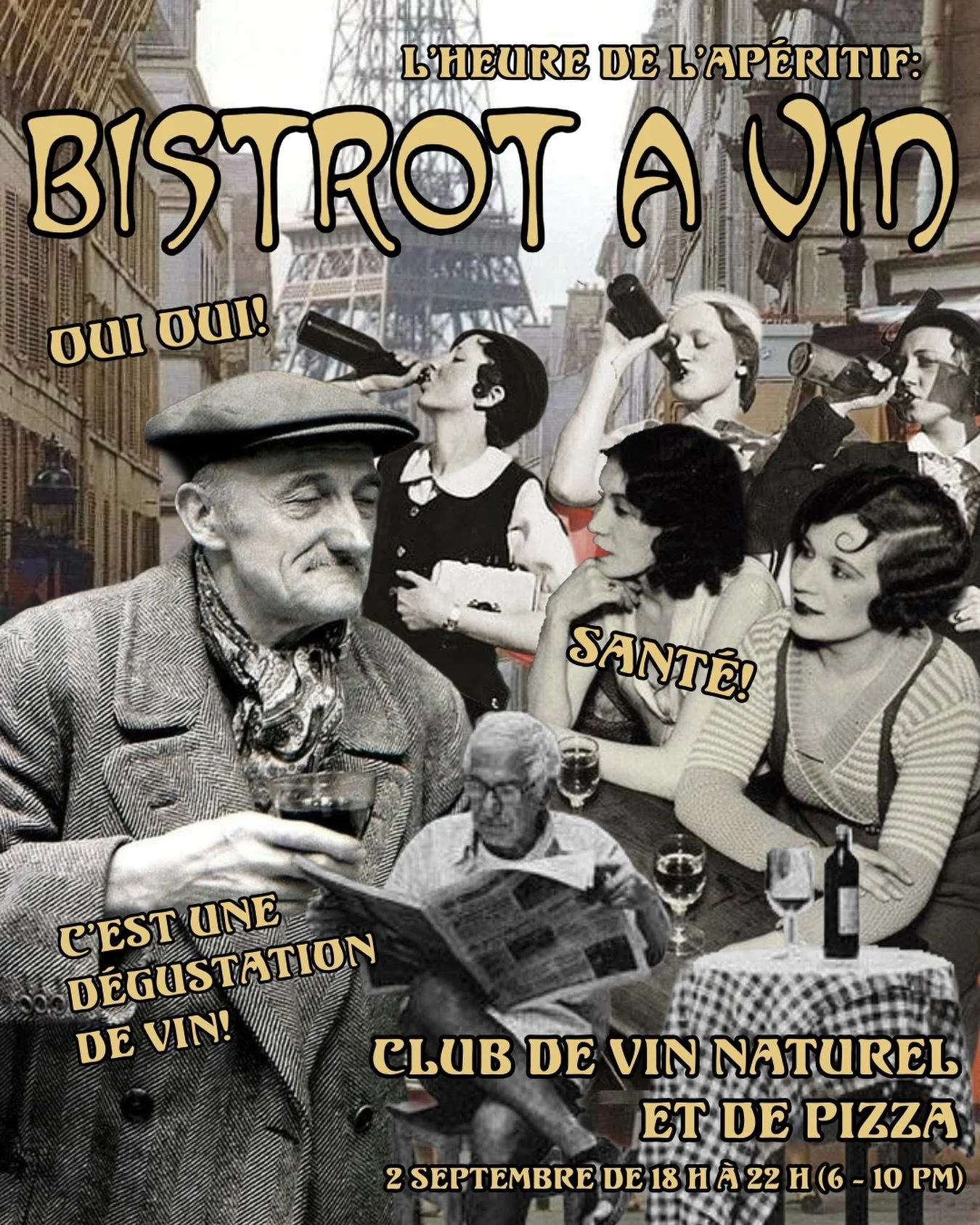 Salut! September Aperitivo Hour&rsquo;s theme is French bistro! 🇫🇷🥖👨&zwj;🎨 Join us for a tasting of 4 french natural wines selected by @plantwines &amp; @fantasmawines for the Sonny&rsquo;s Natural Wine &amp; Pizza Club! 

Berets encouraged, but