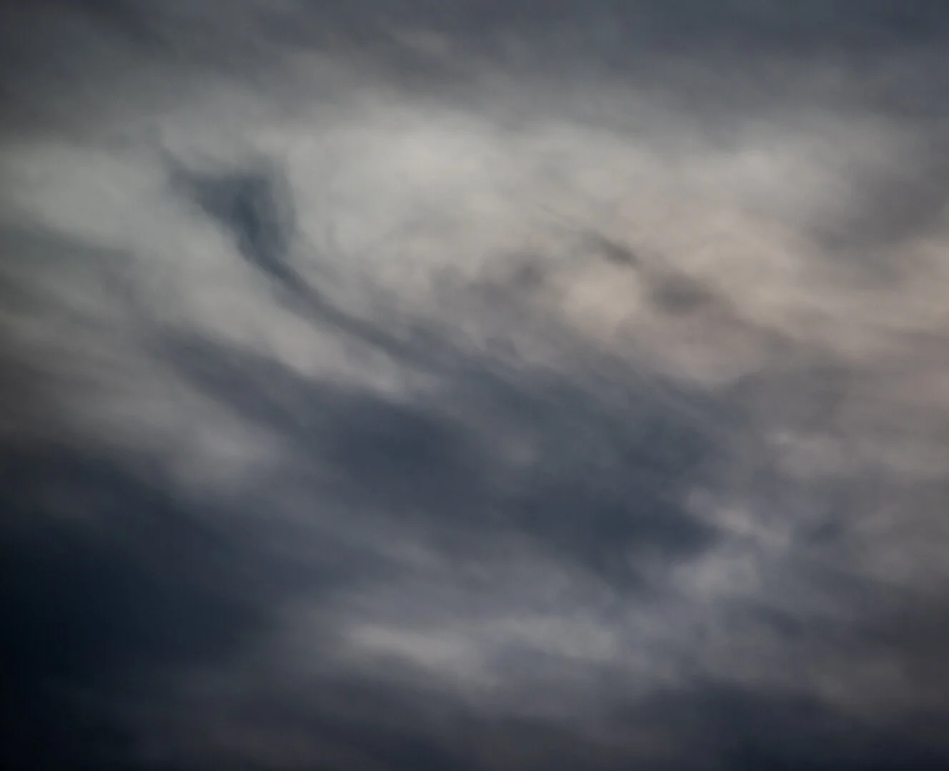 1st April 2020 7:03 pm. A very flat and grey day.