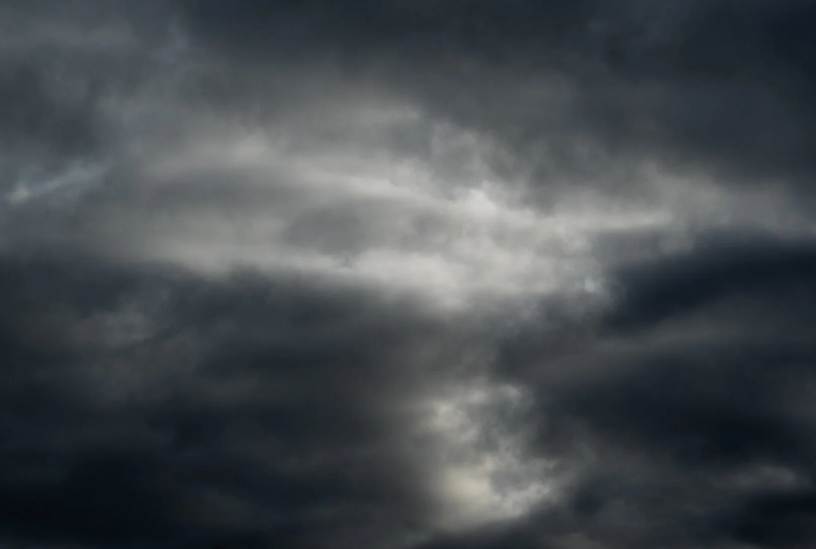 7th April 2020 8:13 am. A patch of light through storm clouds
