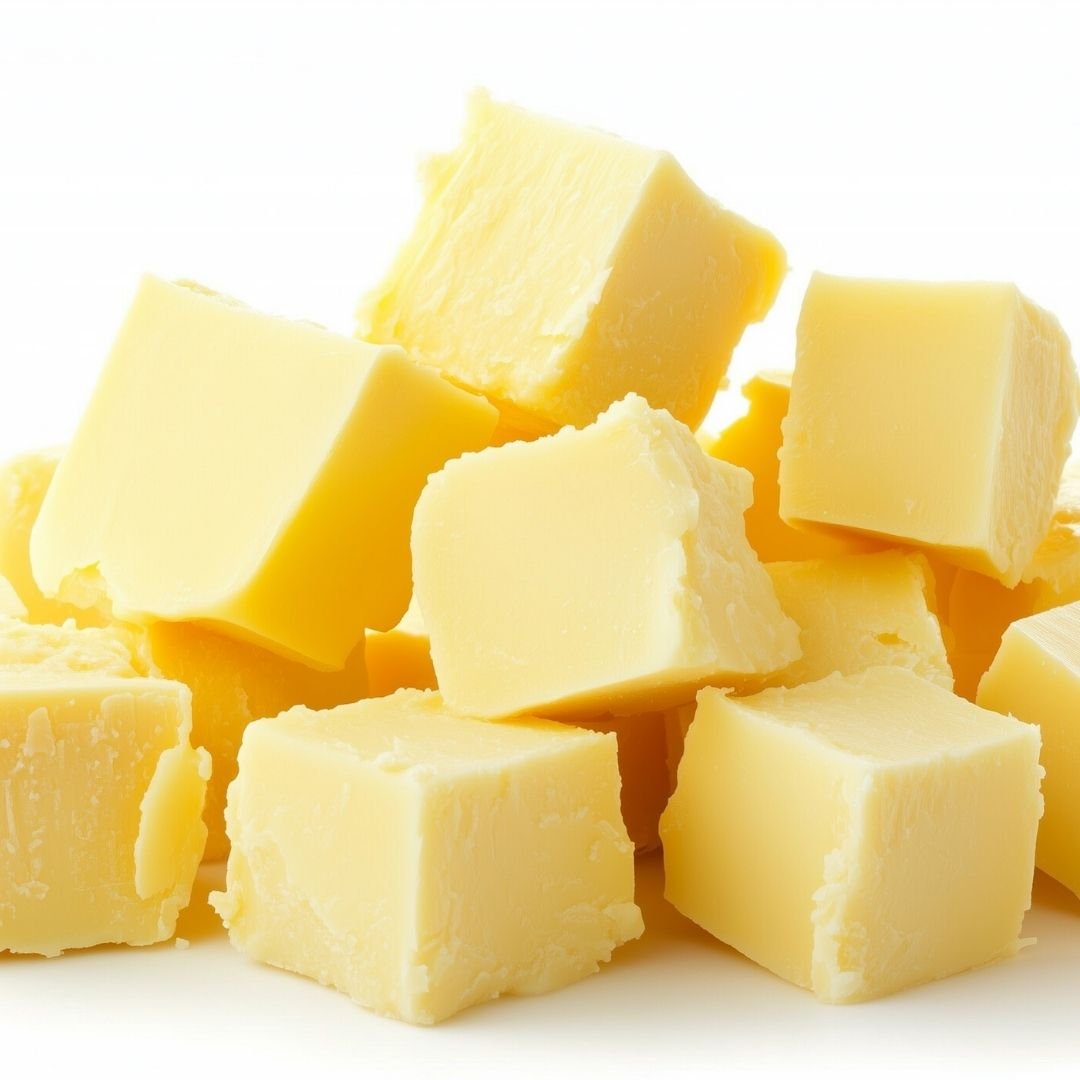 cubed butter ready to mix with honey for the hot honey butter
