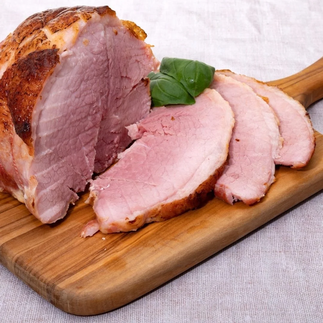 English Gammon and ham on a board