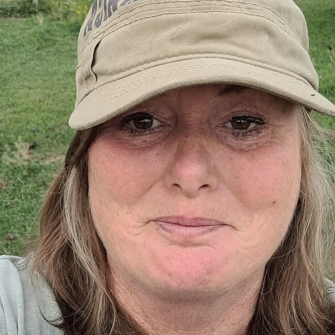 Joanna, owner of Cobblestone Farm Naturally Raised Berkshire pigs and Pork on her Heritage pig farm in Saskatchewan