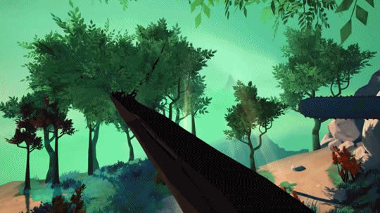 Simulating sensations that not exist in real life, such as branches growing, being cut
