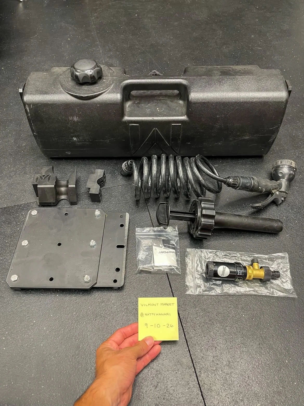 Located in Temecula/Murrieta, CA, @nattykanari is selling a WaterPort tank with regular cap, pump cap, fill valve, nozzle holder, truck bed rail mount, and drop down plate (used to be mounted on my Tacoma bedrail under my tonneau cover). Everything i