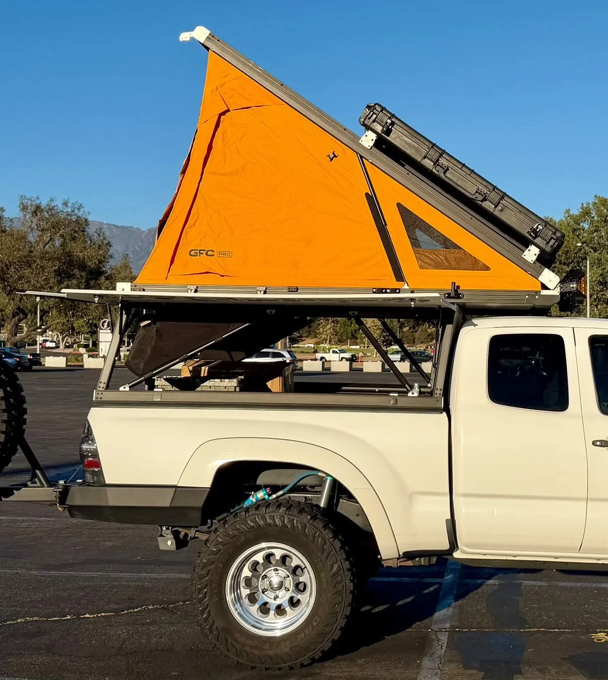 Located in Pasadena, CA @_michael_cummings is selling GFC V2 Tacoma 05+ 6.5ft bed with upgrades.

&bull;  V2 Pro tent upgrade
&bull;  Recent Hest mattress upgrade
&bull; (5) BajaDesigns LP9 Pro
&bull;  Freespirit 270&deg; Awning
&bull;  100W Sunflare