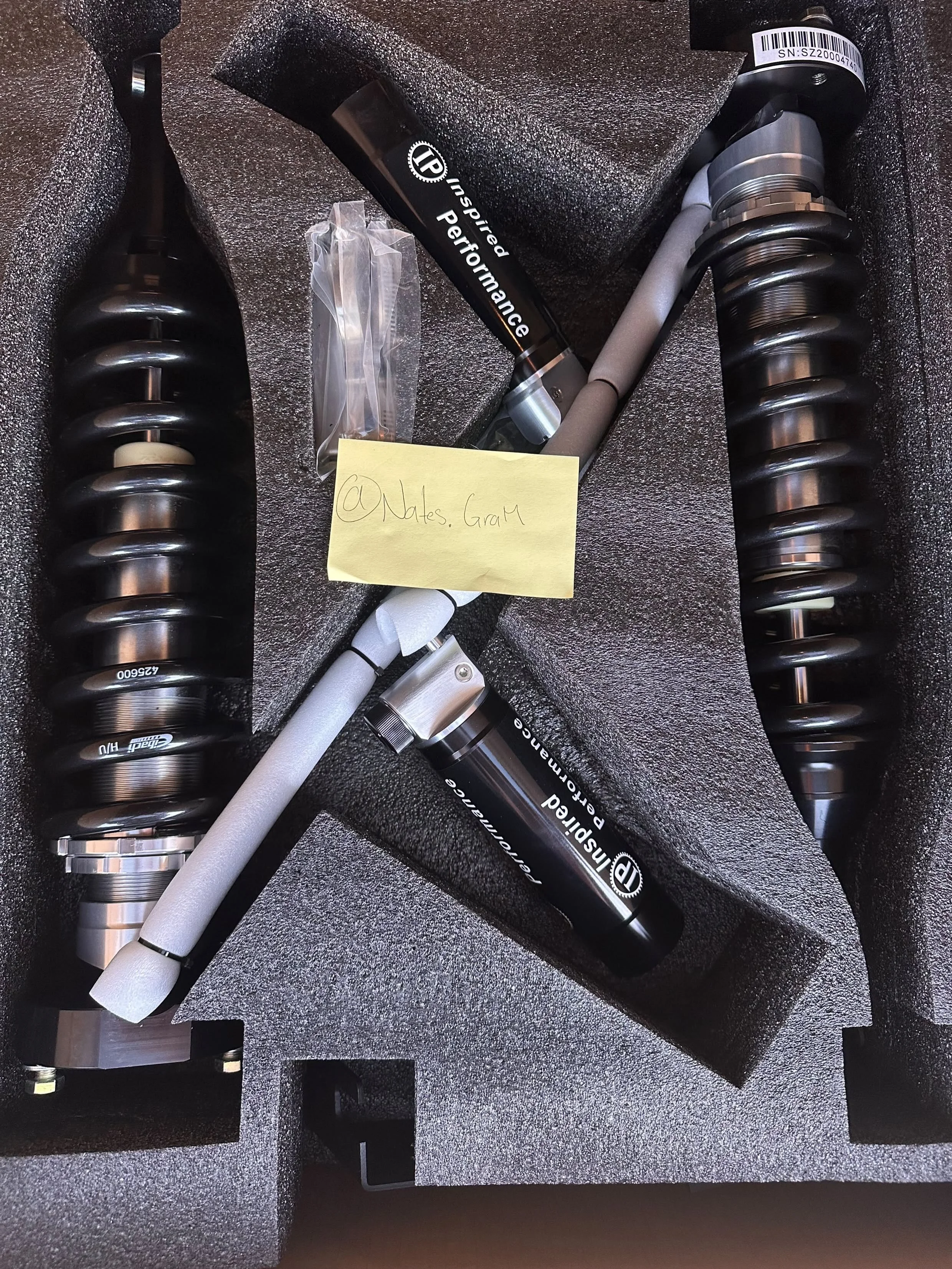 Located in Anaheim @nates.gram is selling brand new in box inspire performance 2.5 shocks with resi and adjusters 0-3&rdquo; lift and eibach 600lb springs also come with sway bar drop brackets for 2nd/3rd gen Tacoma 
Also have a set for for 4th/5th g