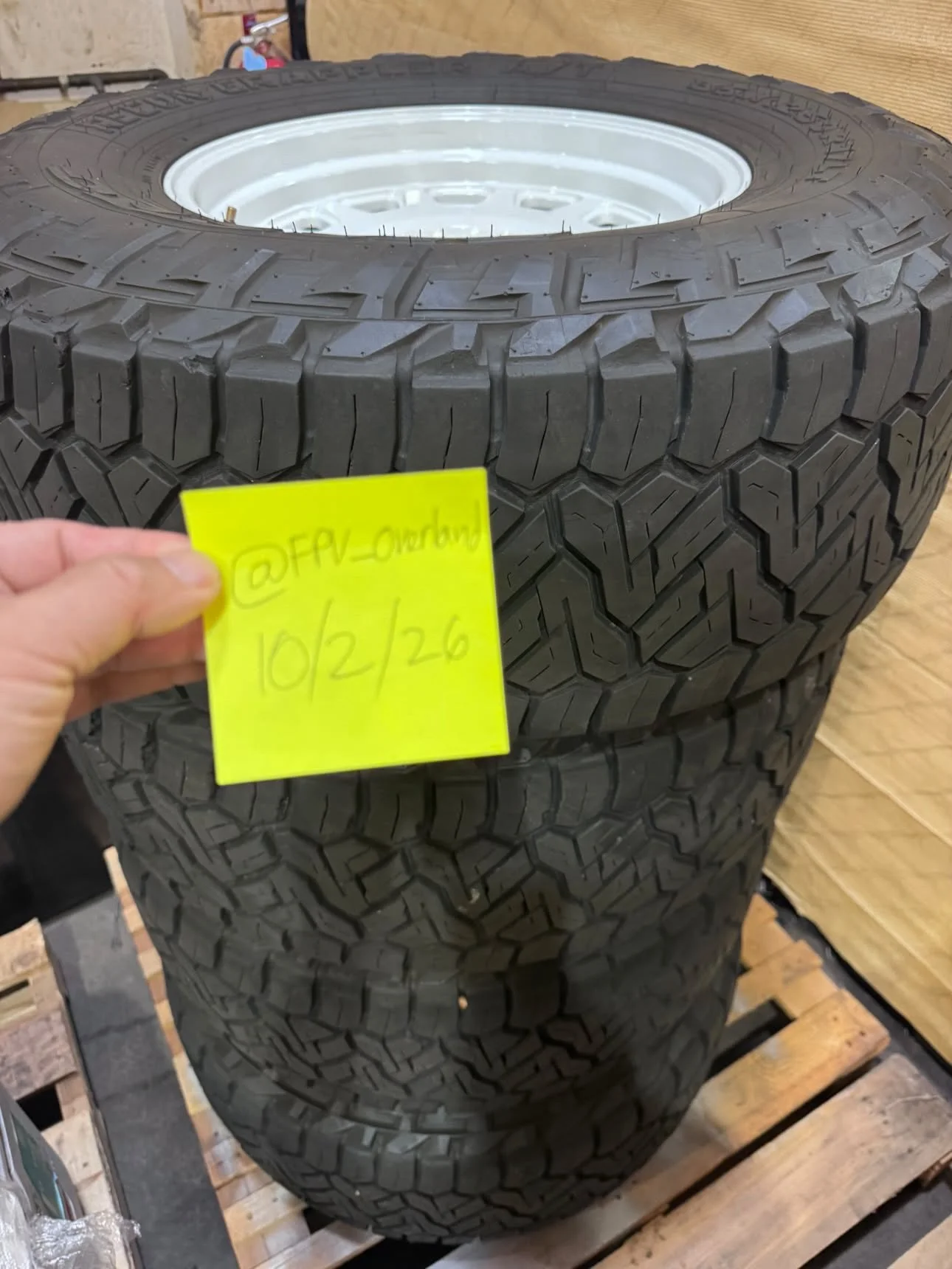Located in Cerritos, CA. @fpv_overland is selling 5 Nitto Recon Grappler 35x12.5R17 tires mounted on Avid1 Off-Road AT-03 17x9 white wheels. 6x139.7 bolt pattern, -12 offset. $1,200.&rdquo;
