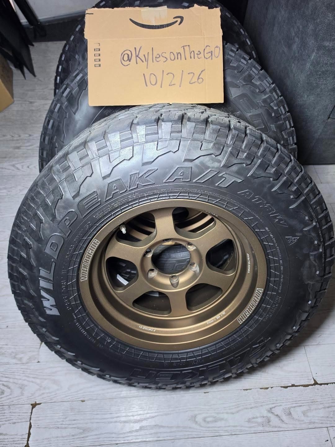 Located in Gardena, CA. @Kylesonthego is selling 4 used Rays Te37xt 17x8.5 /Offset -10 / 6x139.7 wrapped in Falken Willpeak 285/70/17 came off a 2018 Toyota 4Runner TRD Pro $3600