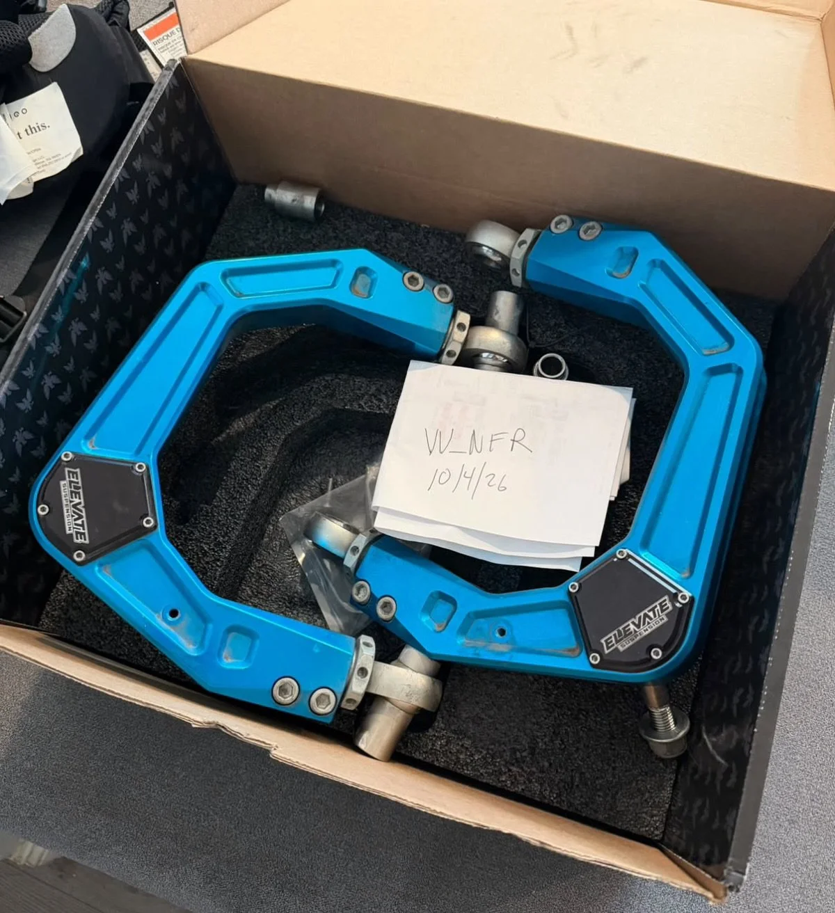 located in Garden Grove, @vv_nfr is selling Elevate Billet control arms. compatible with &lsquo;05-23 | 4-Runner &lsquo;03-23 | FJ &lsquo;07-14. $900 picked up.