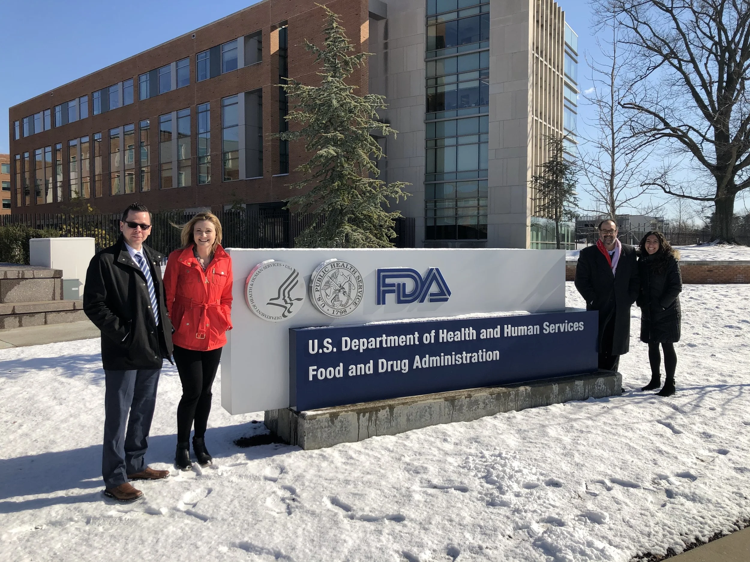 Shawn, Tara, Dr. Bober and Dr. Carroll at the FDA, Jan 30, 2019 to discuss RCDP and PPI-1040 nonclinical development plan.