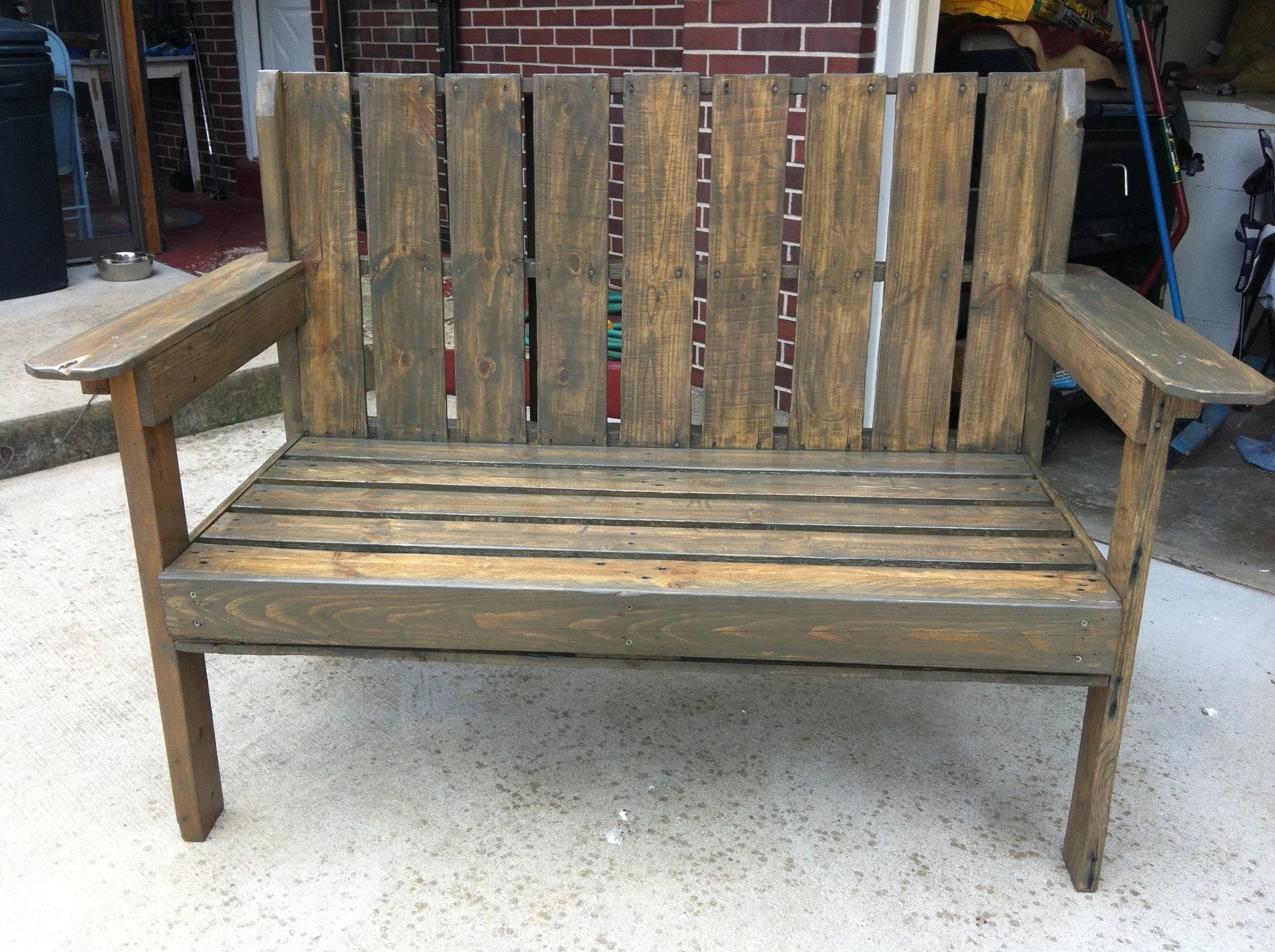 outdoor dog bench