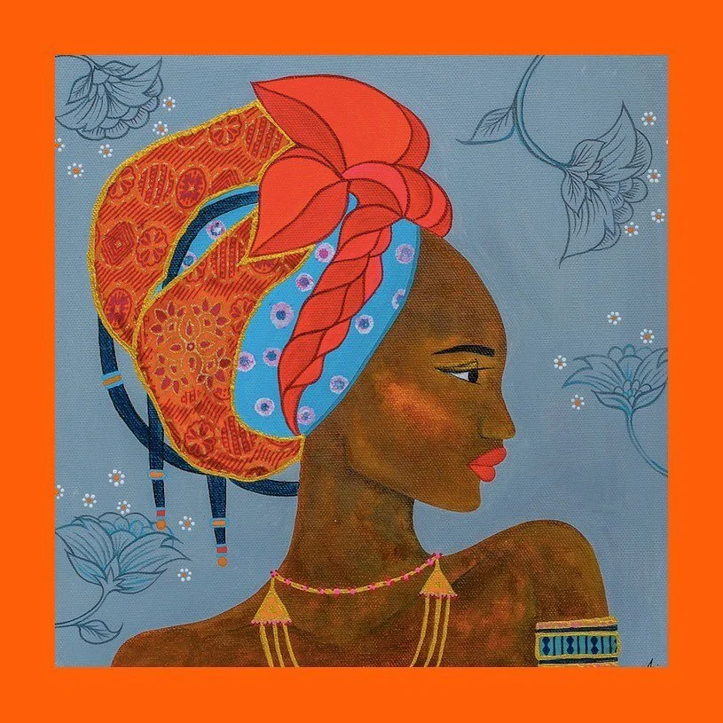 ~ African Lady II ~ 
Poster print on matter paper. 
Size 45cmx45cm
Free worldwide shipping 🌸