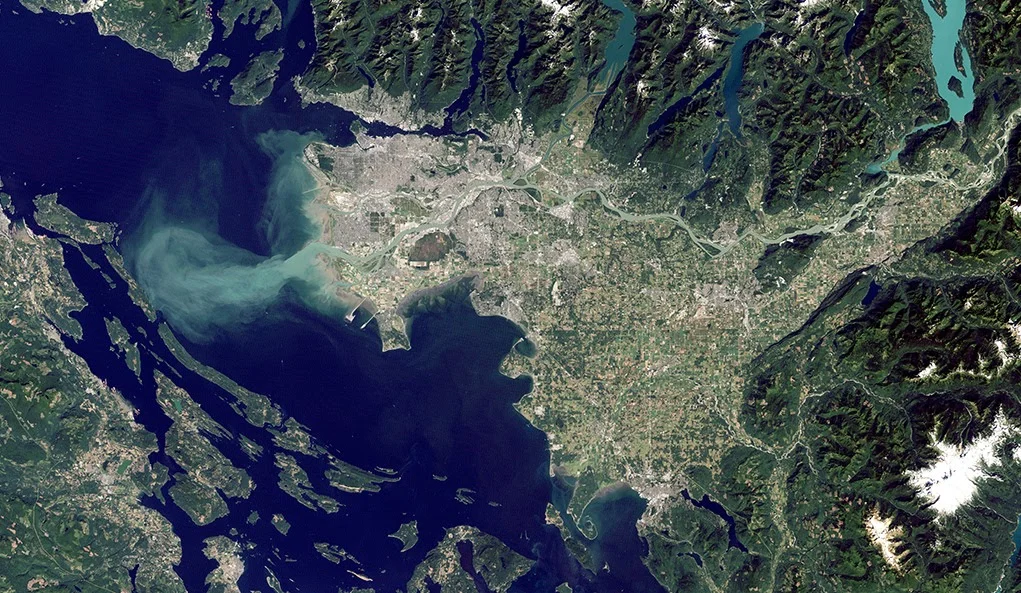 The largest river in the Salish Sea emptying into Georgia Strait. NASA