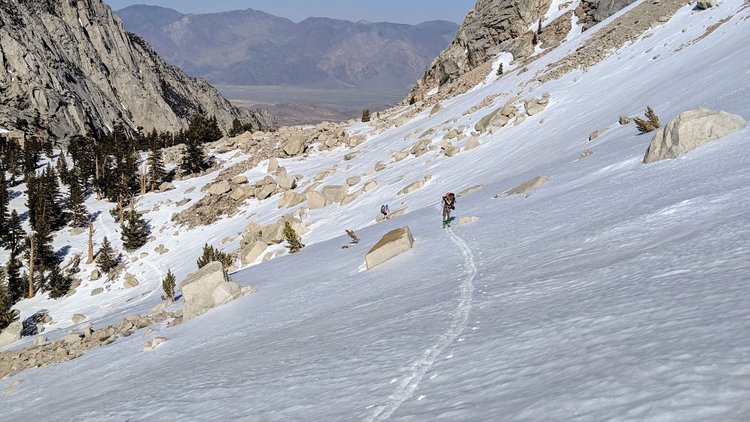 The ascent from Lower to Upper Boy Scout Lake
