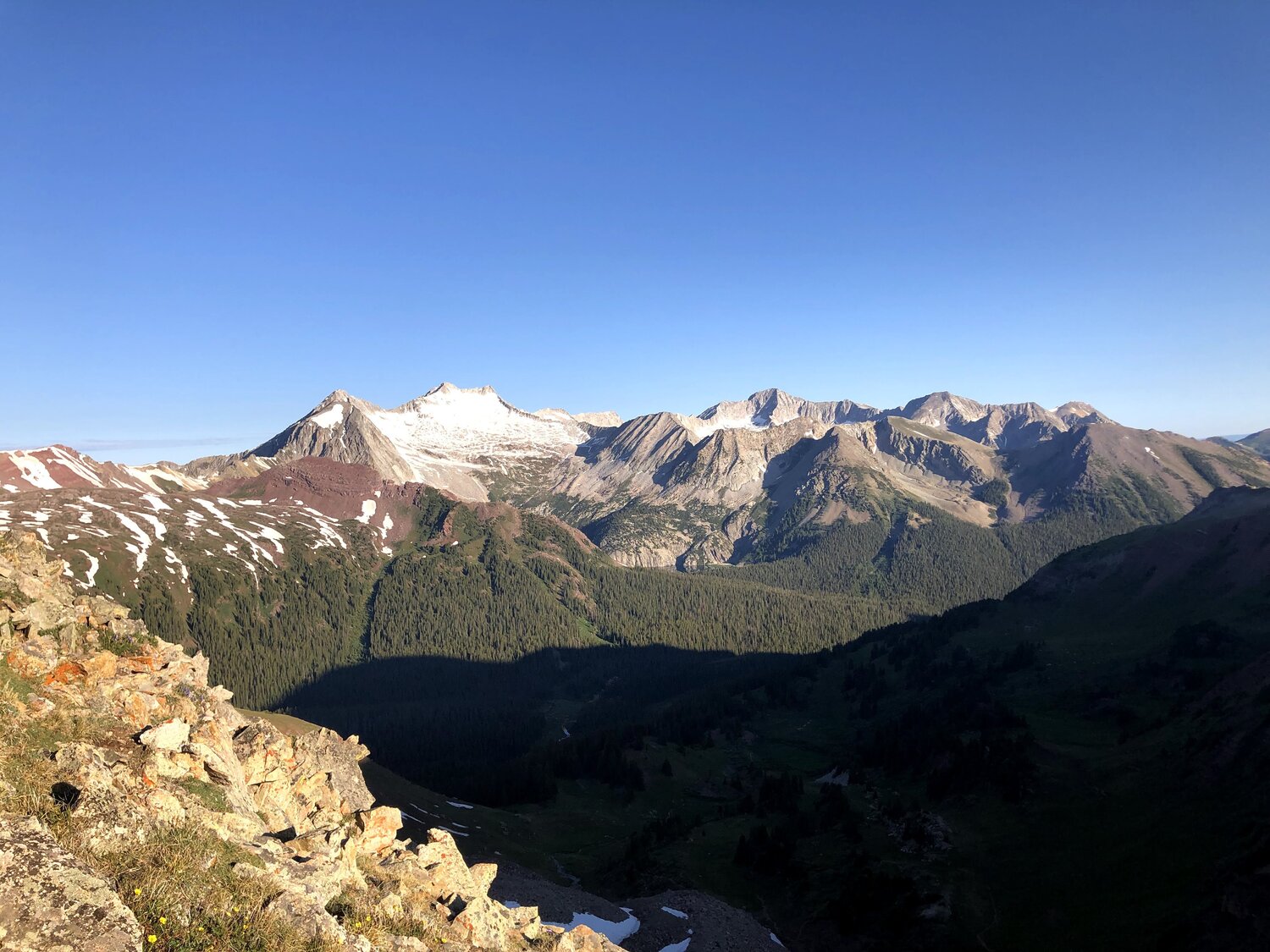 The view from Buckskin Pass, at 12,462 ft.